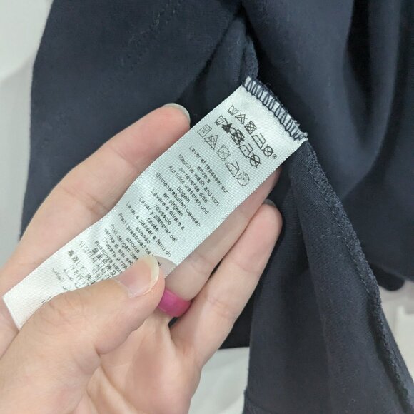 Petit Bateau Striped Long Sleeve Dress White Navy Blue Size 6 - Picture 4 of 4